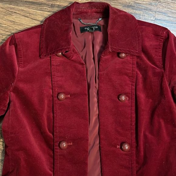Talbots Burgundy Double-Breasted Jacket - Picture 4 of 9